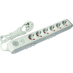 Viko Multilet Çocuk Korumalı Topraklı Kablolu Anahtarlı 6'lı Akım Korumalı Priz