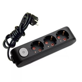 Viko Multilet Siyah Anahtarlı Kablolu 2 mt 5'li Paket Üçlü Priz