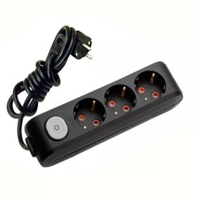 Viko Multilet Siyah Anahtarlı Kablolu 5 mt 2'li Paket Üçlü Priz