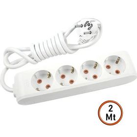 Viko Multilet Siyah Dörtlü Topraklı 2 m Çocuk Korumalı Priz