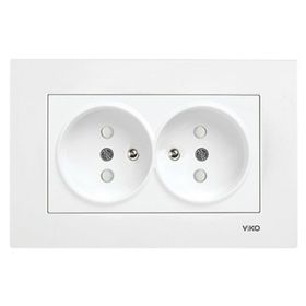Viko Novella 2'li Beyaz Çocuk Korumalı Topraklı Priz