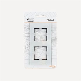 Viko Novella Cam Düz Beyaz İkili Çerçeve