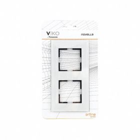 Viko Novella Cam Düz Beyaz İkili Çerçeve