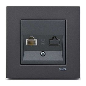 Viko Novella Cat5 Füme Tekli Data Prizi