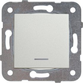 Viko Novella Işıklı Gümüş Light Anahtarı
