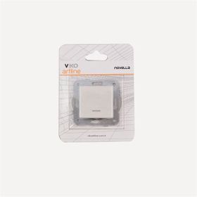 Viko Novella Metalik Beyaz Işıklı Anahtar