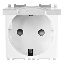 Viko Panasonic 2M Çocuk Korumalı Alt Kapak Modüler Opak Beyaz Kapaklı Topraklı Priz