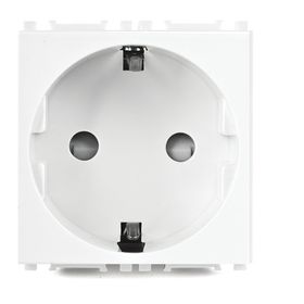 Viko Panasonic 2M Çocuk Korumalı Alt Kapak Modüler Opak Beyaz Topraklı Priz