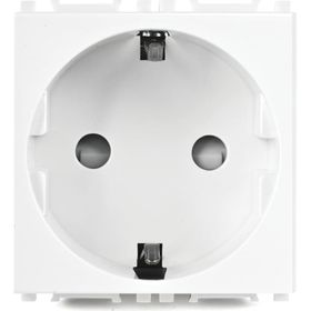 Viko Panasonic 2M Çocuk Korumalı Alt Kapak Modüler Opak Beyaz Topraklı Priz