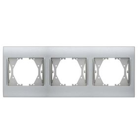 Viko Panasonic 3'lü Thea Blu Chrome Matt Beyaz Çerçeve