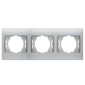 Viko Panasonic 3'lü Thea Blu Chrome Matt Beyaz Çerçeve