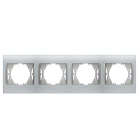 Viko Panasonic 4'lü Thea Blu Chrome Matt Beyaz Çerçeve