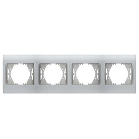 Viko Panasonic 4'lü Thea Blu Chrome Matt Beyaz Çerçeve