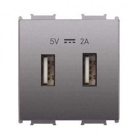 Viko Panasonic Thea 2 m 5 V 2 A Alt Kapak Modüler Antrasit USB Şarj Prizi