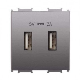 Viko Panasonic Thea 2 m 5 V 2 A Alt Kapak Modüler Antrasit USB Şarj Prizi