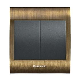 Viko Panasonic Thea Blu 2'li Antique Dore Kapak Füme Anahtar Çerçeve