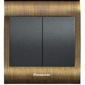 Viko Panasonic Thea Blu 2'li Antique Dore Kapak Füme Anahtar Çerçeve