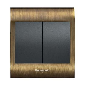 Viko Panasonic Thea Blu 2'li Antique Dore Kapak Füme Anahtar Çerçeve