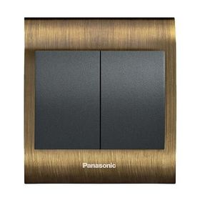 Viko Panasonic Thea Blu 2'li Antique Dore Kapak Füme Anahtar Çerçeve