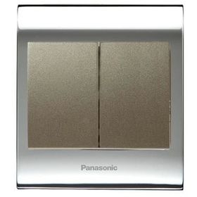 Viko Panasonic Thea Blu 2'li Chrome Beyaz Kapak Dore Anahtar Çerçeve