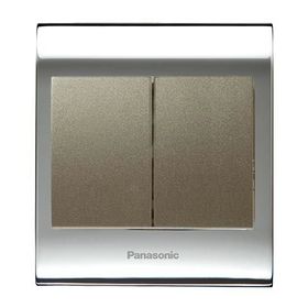 Viko Panasonic Thea Blu 2'li Chrome Beyaz Kapak Dore Anahtar Çerçeve