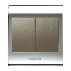 Viko Panasonic Thea Blu 2'li Chrome Beyaz Kapak Dore Anahtar Çerçeve