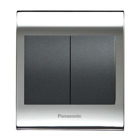Viko Panasonic Thea Blu 2'li Chrome Beyaz Kapak Füme Anahtar Çerçeve