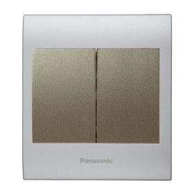 Viko Panasonic Thea Blu 2'li Chrome Matt Beyaz Kapak Dore Anahtar Çerçeve