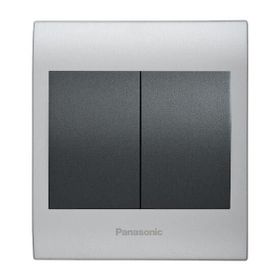 Viko Panasonic Thea Blu 2'li Chrome Matt Beyaz Kapak Füme Anahtar Çerçeve