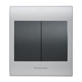 Viko Panasonic Thea Blu 2'li Chrome Matt Beyaz Kapak Füme Anahtar Çerçeve