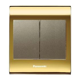Viko Panasonic Thea Blu 2'li Gold Dore Kapak Dore Anahtar Çerçeve