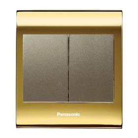 Viko Panasonic Thea Blu 2'li Gold Dore Kapak Dore Anahtar Çerçeve