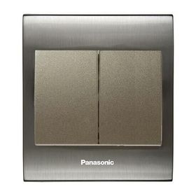 Viko Panasonic Thea Blu 2'li Inox Beyaz Kapak Dore Anahtar Çerçeve