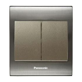 Viko Panasonic Thea Blu 2'li Inox Beyaz Kapak Dore Anahtar Çerçeve