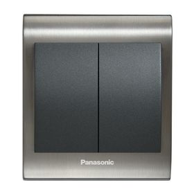 Viko Panasonic Thea Blu 2'li Inox Beyaz Kapak Füme Anahtar Çerçeve