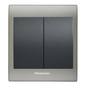Viko Panasonic Thea Blu 2'li Inox Matt Dore Kapak Füme Anahtar Çerçeve