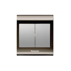 Viko Panasonic Thea Blu 2'li Una Füme Kapak Metalik Beyaz Anahtar Çerçeve