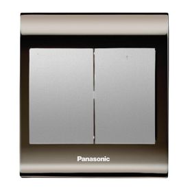 Viko Panasonic Thea Blu 2'li Una Füme Kapak Metalik Beyaz Anahtar Çerçeve
