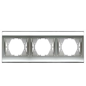 Viko Panasonic Thea Blu Chrome Krom Beyaz Üçlü Çerçeve