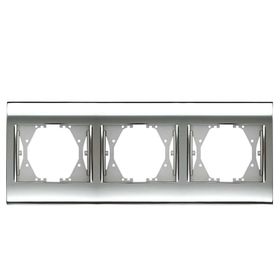 Viko Panasonic Thea Blu Chrome Krom Beyaz Üçlü Çerçeve