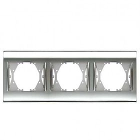 Viko Panasonic Thea Blu Chrome Krom Beyaz Üçlü Çerçeve