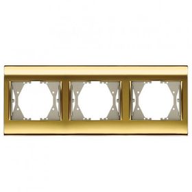 Viko Panasonic Thea Blu Gold + Dore Üçlü Çerçeve