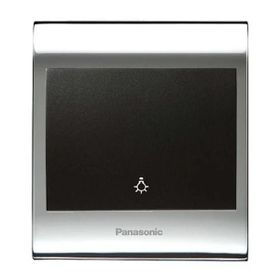 Viko Panasonic Thea Blu Light Chrome Beyaz Kapak Siyah Anahtar Çerçeve
