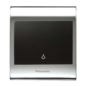 Viko Panasonic Thea Blu Light Chrome Beyaz Kapak Siyah Anahtar Çerçeve