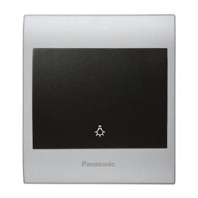 Viko Panasonic Thea Blu Light Chrome Matt Beyaz Kapak Siyah Anahtar Çerçeve