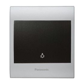 Viko Panasonic Thea Blu Light Chrome Matt Beyaz Kapak Siyah Anahtar Çerçeve