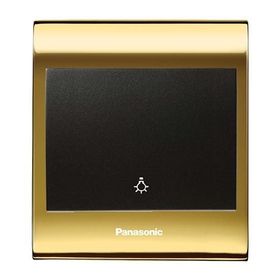 Viko Panasonic Thea Blu Light Gold Dore Kapak Siyah Anahtar Çerçeve