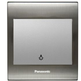Viko Panasonic Thea Blu Light Inox Beyaz Kapak Metalik Anahtar Çerçeve