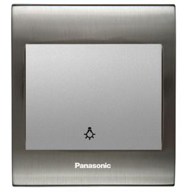 Viko Panasonic Thea Blu Light Inox Beyaz Kapak Metalik Anahtar Çerçeve