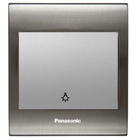 Viko Panasonic Thea Blu Light Inox Beyaz Kapak Metalik Anahtar Çerçeve